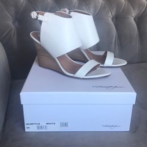 White and tan wedges